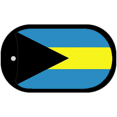 Bahamas Flag Scroll Metal Novelty Dog Tag Necklace DT-2151