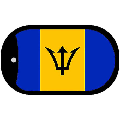 Barbados Flag Scroll Metal Novelty Dog Tag Necklace DT-2152