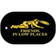 Miners Friends In Low Places Novelty Metal Dog Tag Necklace DT-2213