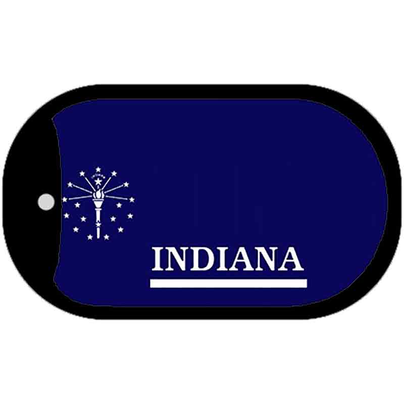 Indiana State Blank Novelty Metal Dog Tag Necklace DT-2229