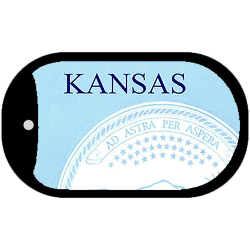 Kansas State Blank Novelty Metal Dog Tag Necklace DT-2231