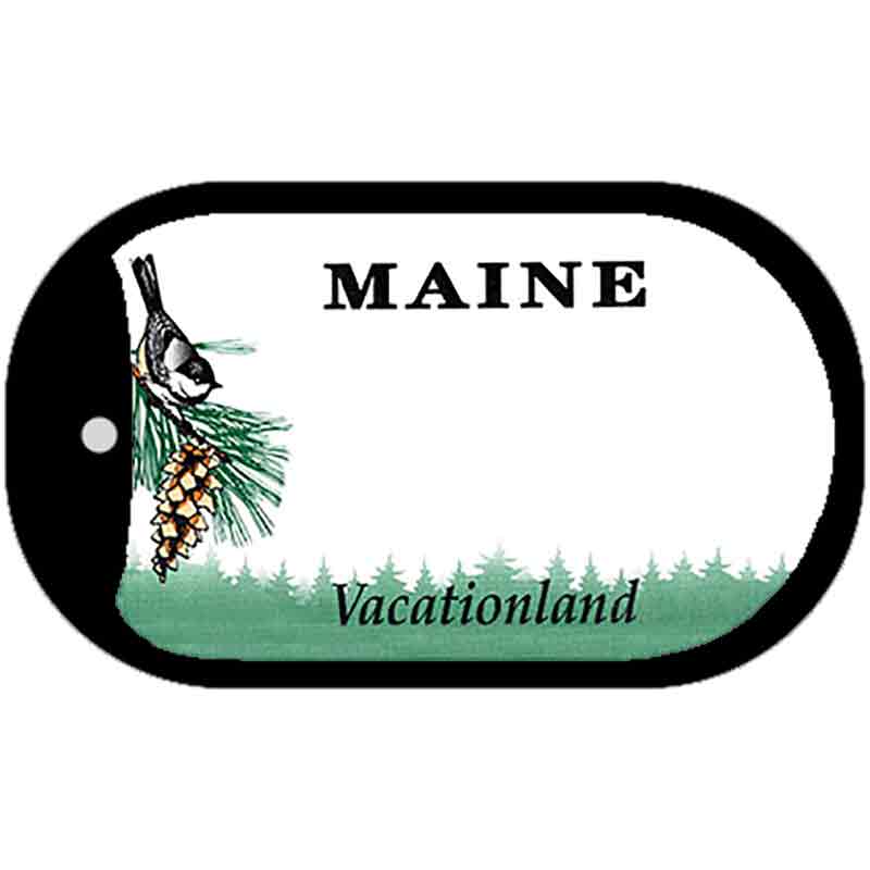 Maine State Blank Novelty Metal Dog Tag Necklace DT-2234