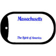 Massachusetts State Blank Novelty Metal Dog Tag Necklace DT-2236