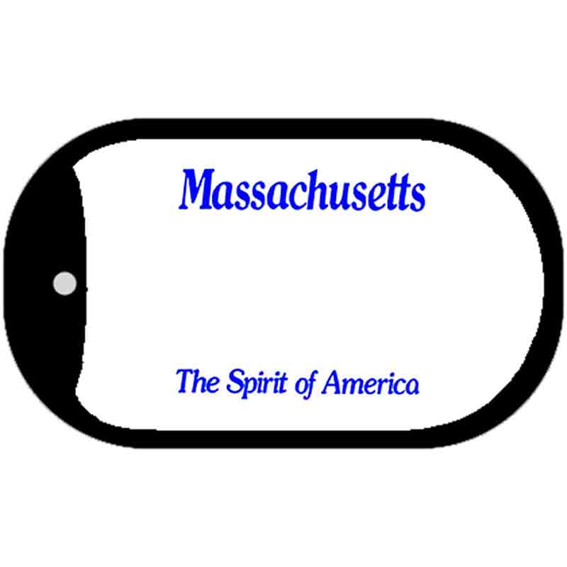 Massachusetts State Blank Novelty Metal Dog Tag Necklace DT-2236