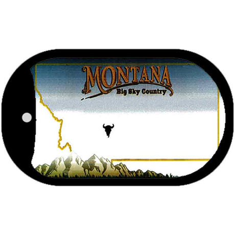 Montana State Blank Novelty Metal Dog Tag Necklace DT-2241