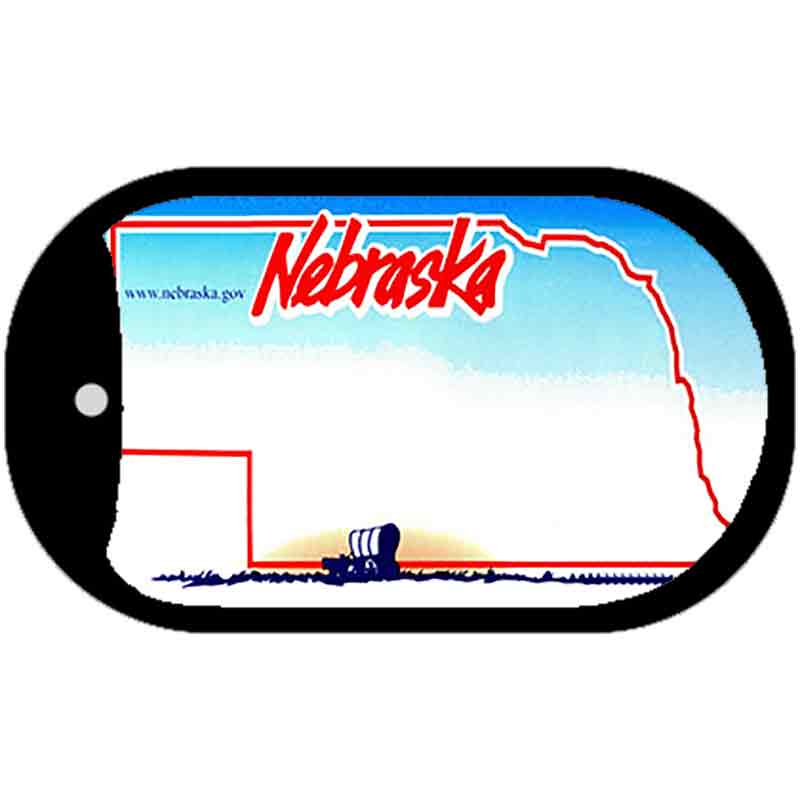 Nebraska State Blank Novelty Metal Dog Tag Necklace DT-2242