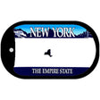 New York State Blank Novelty Metal Dog Tag Necklace DT-2246