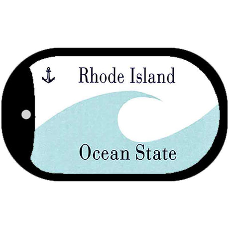 Rhode Island State Blank Novelty Metal Dog Tag Necklace DT-2254