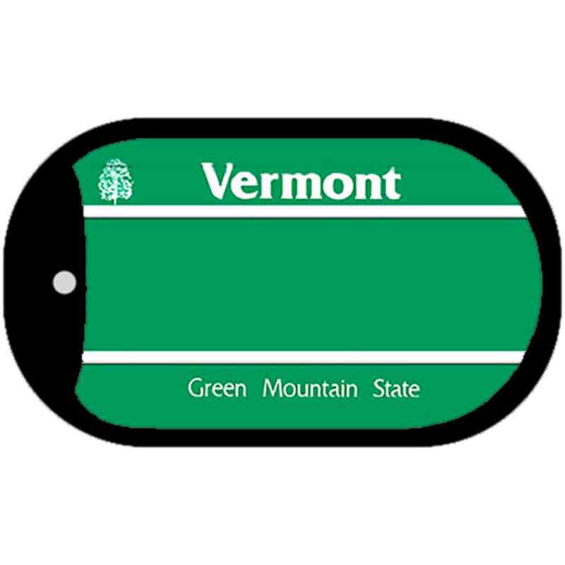 Vermont State Blank Novelty Metal Dog Tag Necklace DT-2260