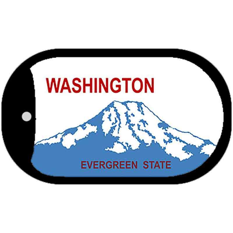 Washington State Blank Novelty Metal Dog Tag Necklace DT-2262
