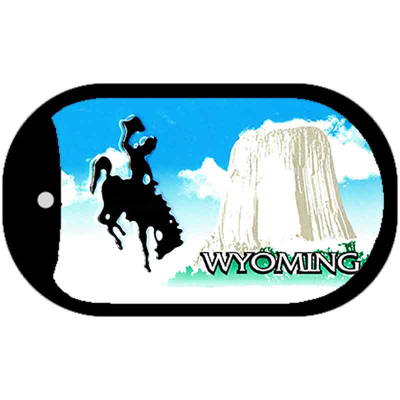 Wyoming State Blank Novelty Metal Dog Tag Necklace DT-2265