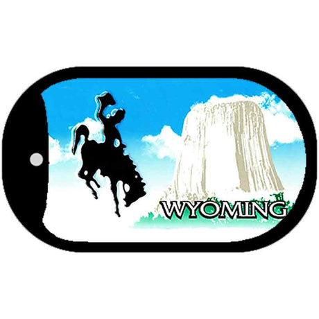 Wyoming State Blank Novelty Metal Dog Tag Necklace DT-2265