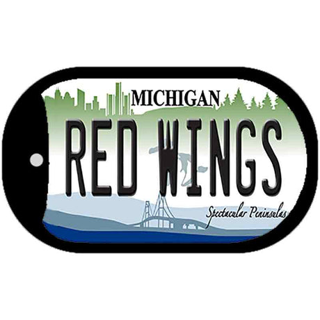 Red Wings Michigan Novelty Metal Dog Tag Necklace DT-2291