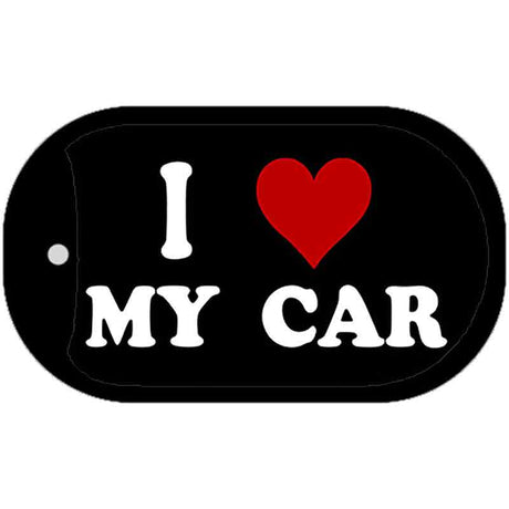 I Love My Car Novelty Metal Dog Tag Necklace DT-234