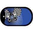 Pistons Checkered Flags Offset Novelty Metal Dog Tag Necklace DT-2350