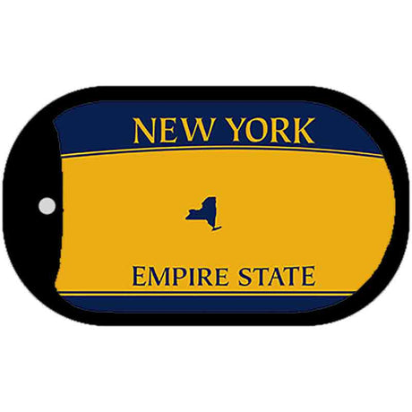 New York State Blank Novelty Metal Dog Tag Necklace DT-2418