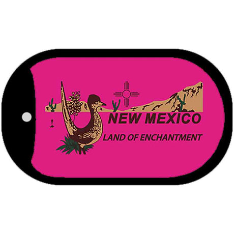 Roadrunner Pink New Mexico Novelty Metal Dog Tag Necklace DT-2479