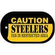 Caution Steelers Fan Area Novelty Metal Dog Tag Necklace DT-2517