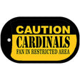 Caution Cardinals Fan Area Novelty Metal Dog Tag Necklace DT-2518