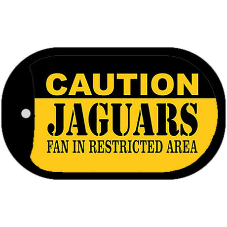 Caution Jaguars Fan Area Novelty Metal Dog Tag Necklace DT-2527