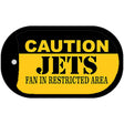 Caution Jets Fan Area Novelty Metal Dog Tag Necklace DT-2537