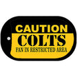 Caution Colts Fan Area Novelty Metal Dog Tag Necklace DT-2540