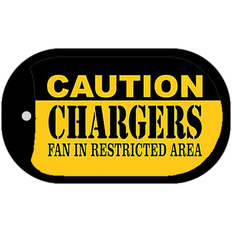 Caution Chargers Fan Area Novelty Metal Dog Tag Necklace DT-2547