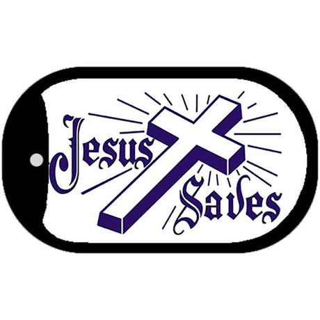 Jesus Saves Novelty Metal Dog Tag Necklace DT-256