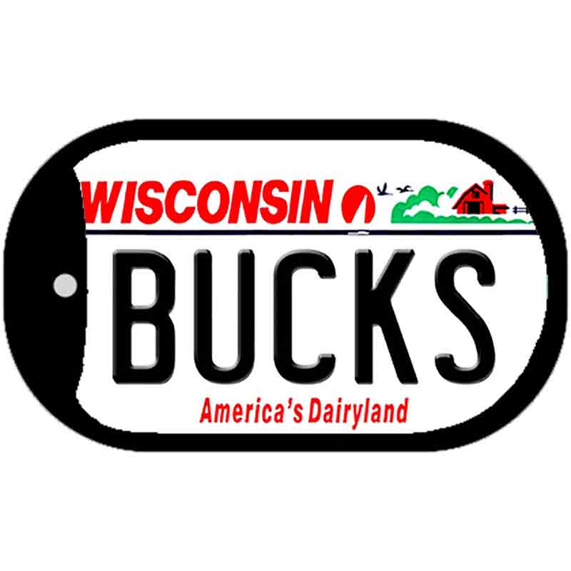 Bucks Wisconsin Novelty Metal Dog Tag Necklace DT-2578