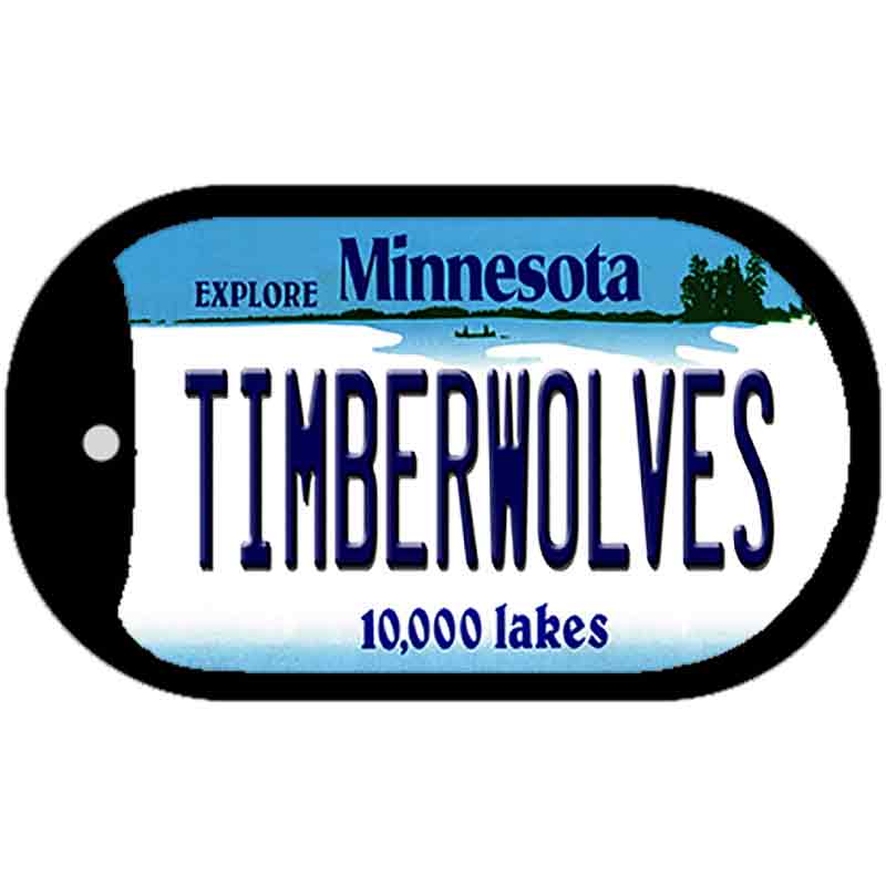 Timberwolves Minnesota Novelty Metal Dog Tag Necklace DT-2579