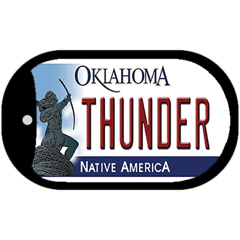 Thunder Oklahoma Novelty Metal Dog Tag Necklace DT-2583