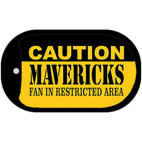 Caution Mavericks Fan Area Novelty Metal Dog Tag Necklace DT-2598