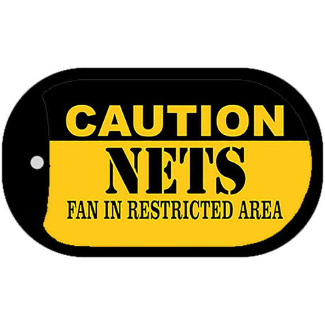 Caution Nets Fan Area Novelty Metal Dog Tag Necklace DT-2610