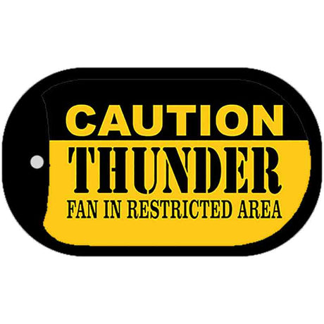 Caution Thunder Fan Area Novelty Metal Dog Tag Necklace DT-2613