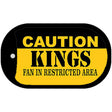 Caution Kings Fan Area Novelty Metal Dog Tag Necklace DT-2618