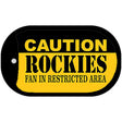 Caution Rockies Fan Area Novelty Metal Dog Tag Necklace DT-2632