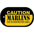 Caution Marlins Fan Area Novelty Metal Dog Tag Necklace DT-2634