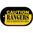 Caution Rangers Fan Area Novelty Metal Dog Tag Necklace DT-2648