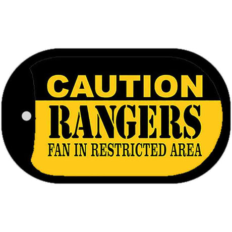 Caution Rangers Fan Area Novelty Metal Dog Tag Necklace DT-2661