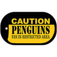 Caution Penguins Fan Area Novelty Metal Dog Tag Necklace DT-2664