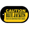 Caution Blue Jackets Fan Area Novelty Metal Dog Tag Necklace DT-2673