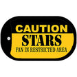 Caution Stars Fan Area Novelty Metal Dog Tag Necklace DT-2674