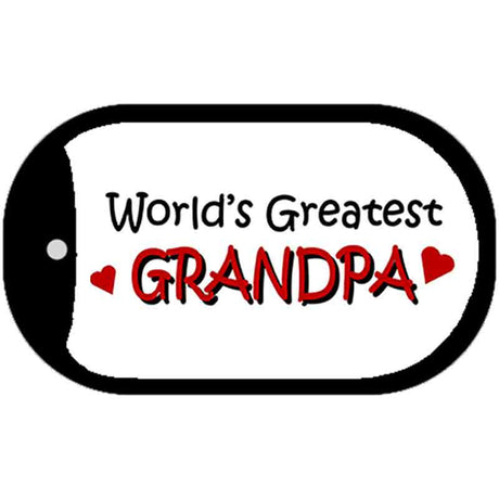 Worlds Greatest Grandpa Novelty Metal Dog Tag Necklace DT-274