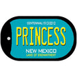 Princess Teal New Mexico Novelty Metal Dog Tag Necklace DT-2783