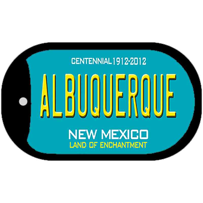 Albuquerque Teal New Mexico Novelty Metal Dog Tag Necklace DT-2785