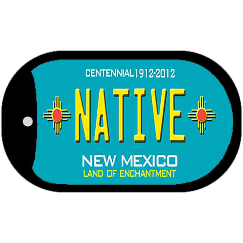 Native Teal New Mexico Novelty Metal Dog Tag Necklace DT-2794