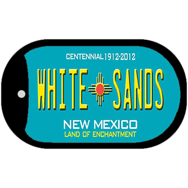 White Sands Teal New Mexico Novelty Metal Dog Tag Necklace DT-2798