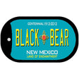 Black Bear Teal New Mexico Novelty Metal Dog Tag Necklace DT-2799