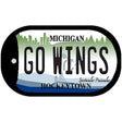 Go Wings Michigan Novelty Metal Dog Tag Necklace DT-2809