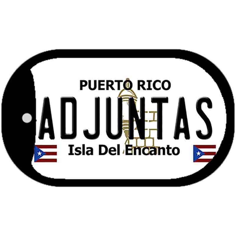 Adjuntas Puerto Rico Metal Novelty Dog Tag Necklace DT-2810